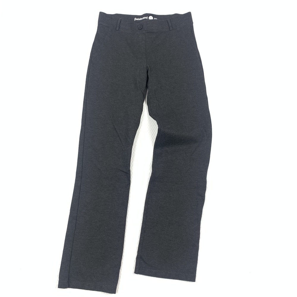 Betabrand Dress Yoga Pants Womens Petite Small Gray Straight Pull-On W0076-CH
